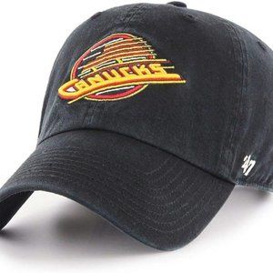 47 Brand Vintage Vancouver Canucks Clean Up Hat!NHL Dad Cap Retro Skate Logo